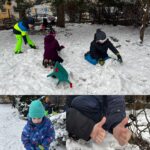 Zimní radovánky na zahradě vilky ŠD