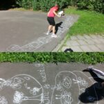 Rozdíly kreslené křídou a nekonečný panák